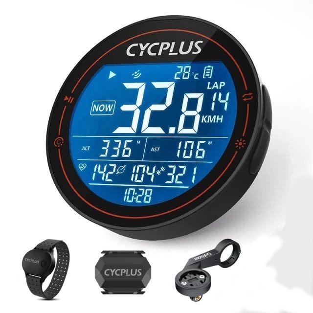 Cycplus M2 ordinateur de vélo capteur de cadence/vitesse ensemble de sangles de bras de fréquence cardiaque