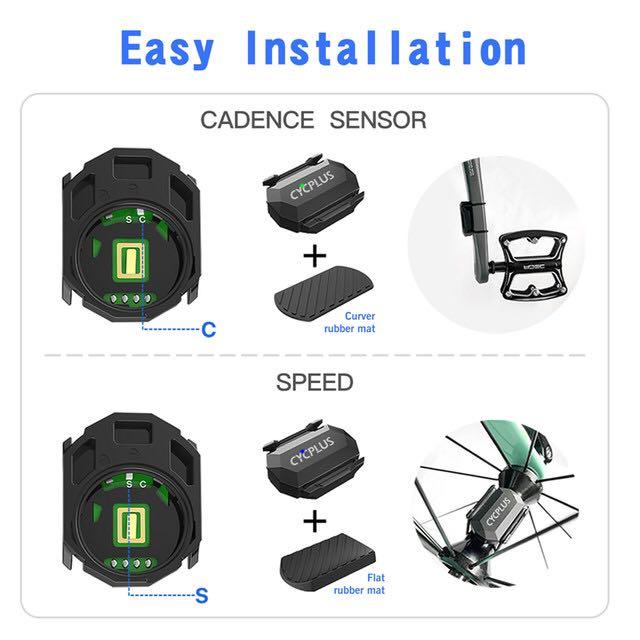 Cycplus C3 2en1 Capteur de Cadence/Vitesse ANT+ IP67