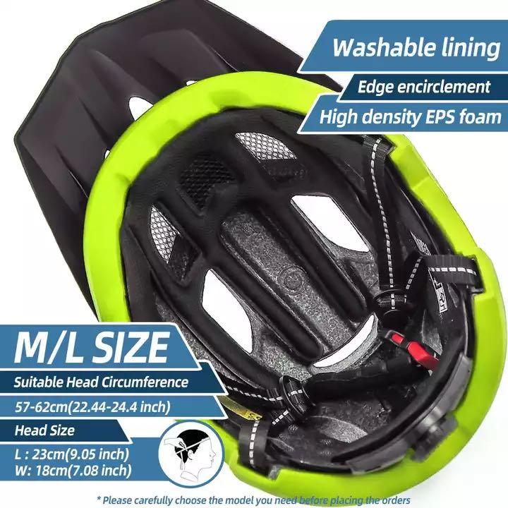 Casque de vélo de montagne Eastinear avec lunettes magnétiques, protection solaire, feu arrière rechargeable par USB