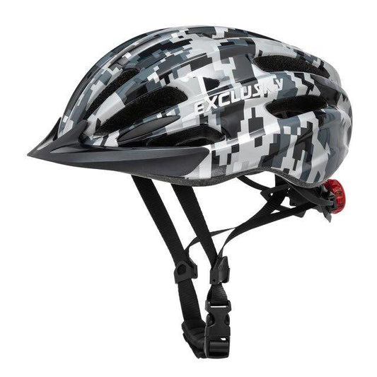 Exclusky youth bicycle helmet with tail light detachable sun protection gear