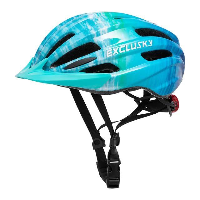 Casque de vélo Exclusky pour enfants et jeunes avec équipement de protection solaire amovible pour feu arrière