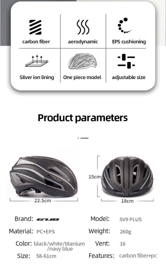 Casque de cyclisme léger GUB SV9 Plus, casque de route, respirant et rafraîchissant