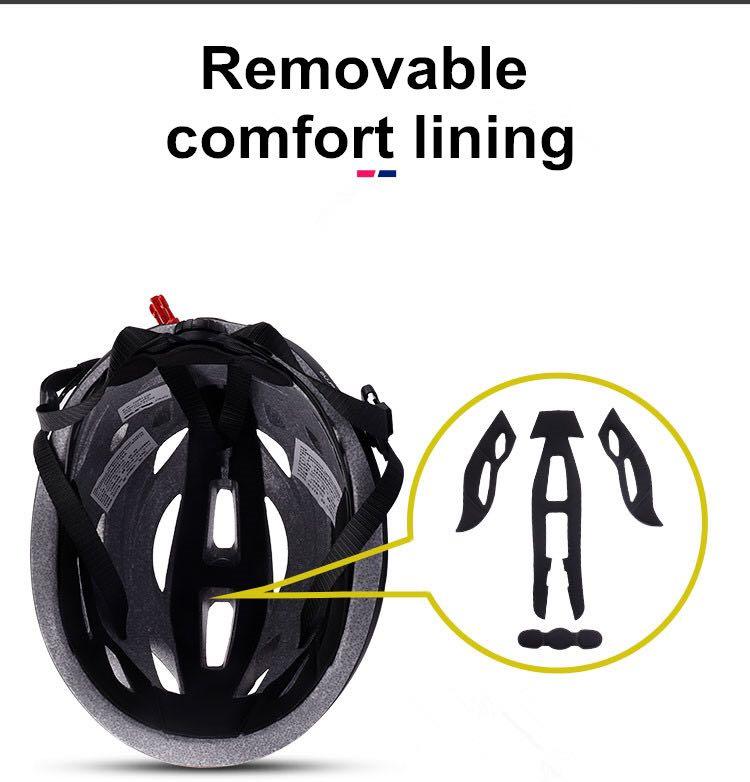 GUB K100 Plus Casque de vélo/route avec lunettes Sun Gear Feux arrière avant et arrière