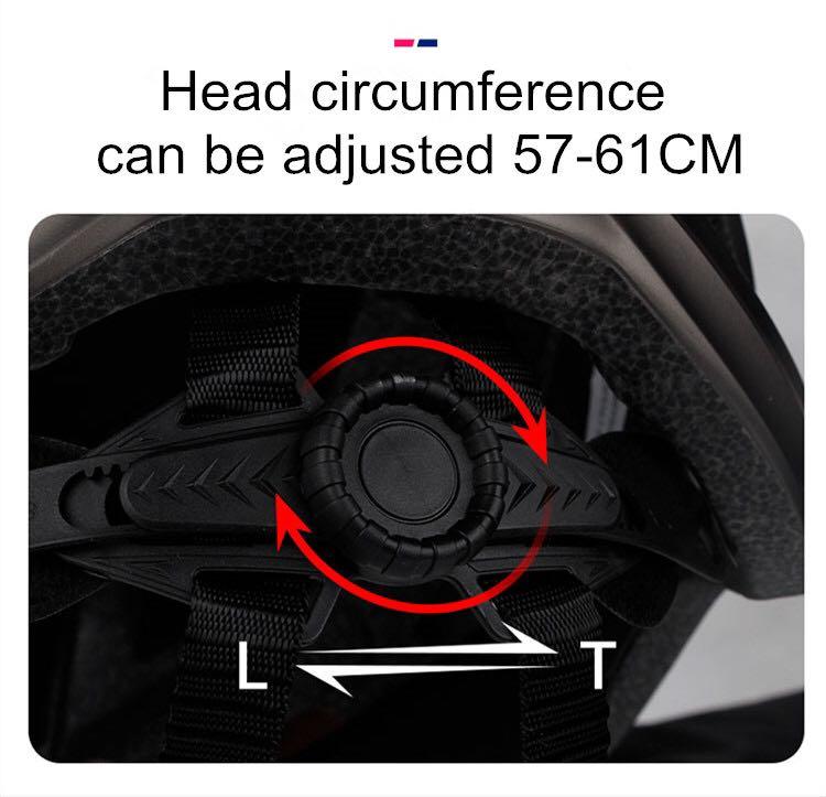 GUB K100 Plus Casque de vélo/route avec lunettes Sun Gear Feux arrière avant et arrière