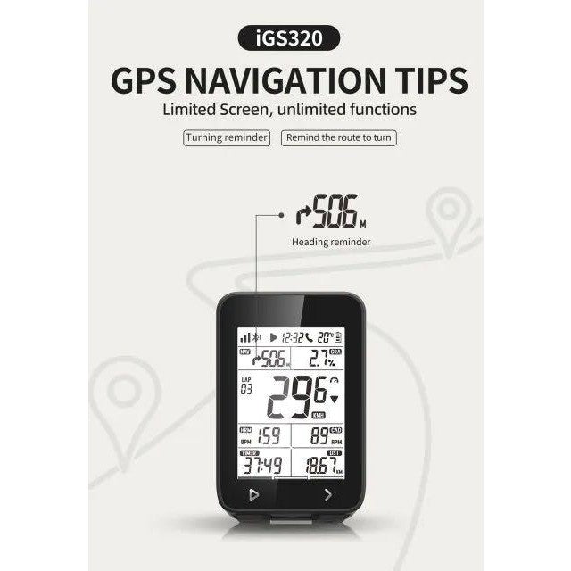 IGPSPORT iGS320 nouvelle génération ordinateur de vélo sans fil ordinateur/compteur Bluetooth connexion ANT +