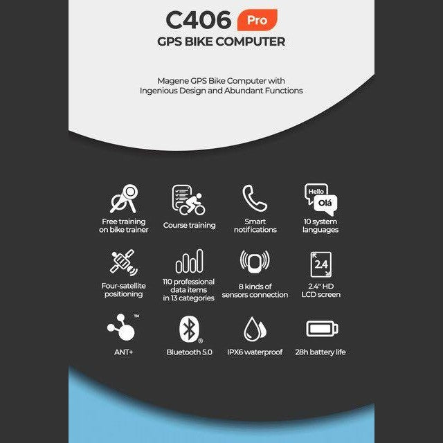 Magene C406 Pro S314 capteurs Version internationale
 sans fil vélo compteur ensemble ordinateur de vélo Combo
