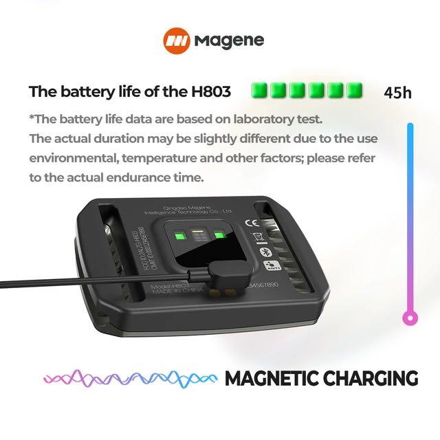 Magene H803 Bras de fréquence cardiaque avec capteur Connexion Bluetooth Fonction étanche Peut se connecter à ANT+