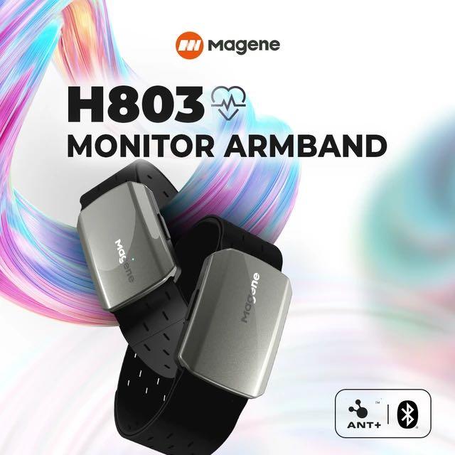 Magene H803 Bras de fréquence cardiaque avec capteur Connexion Bluetooth Fonction étanche Peut se connecter à ANT+