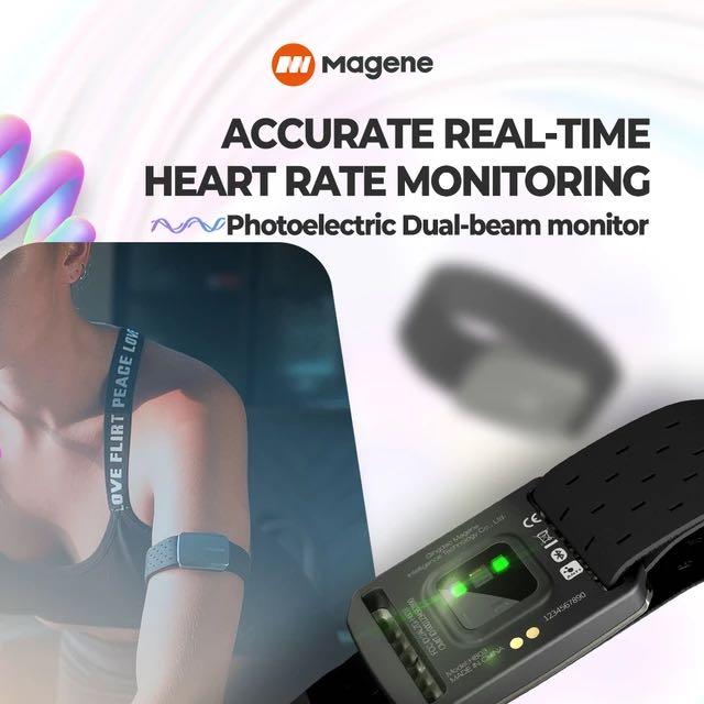 Magene H803 Bras de fréquence cardiaque avec capteur Connexion Bluetooth Fonction étanche Peut se connecter à ANT+