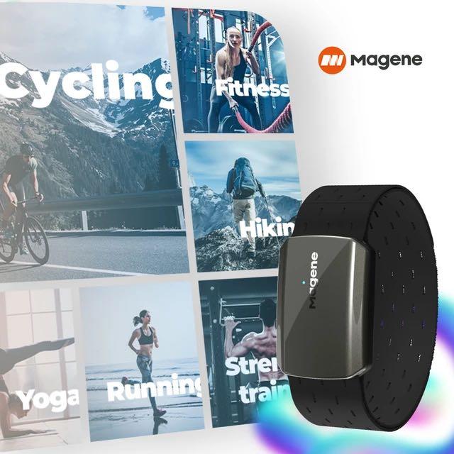 Magene H803 Bras de fréquence cardiaque avec capteur Connexion Bluetooth Fonction étanche Peut se connecter à ANT+