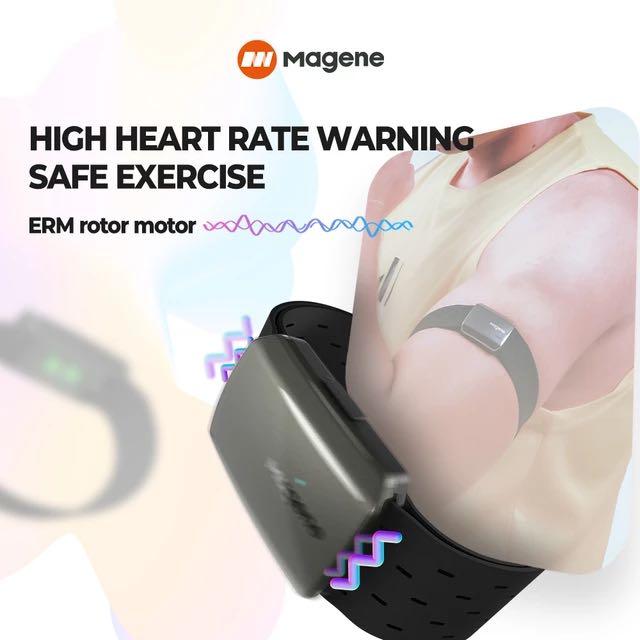 Magene H803 Bras de fréquence cardiaque avec capteur Connexion Bluetooth Fonction étanche Peut se connecter à ANT+