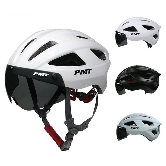 PMT Miduo 2.0 Ventilated Breathable Helmet Cycling Helmet with Gray Magnetic Goggles