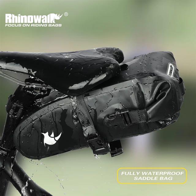 Rhinowalk Bike Tail Bag Large Capacity Waterproof Velcro Installation Rear Bike Bag