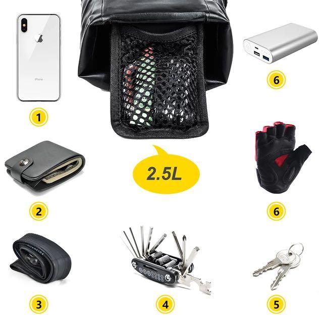 Rhinowalk Bike Tail Bag Large Capacity Waterproof Velcro Installation Rear Bike Bag