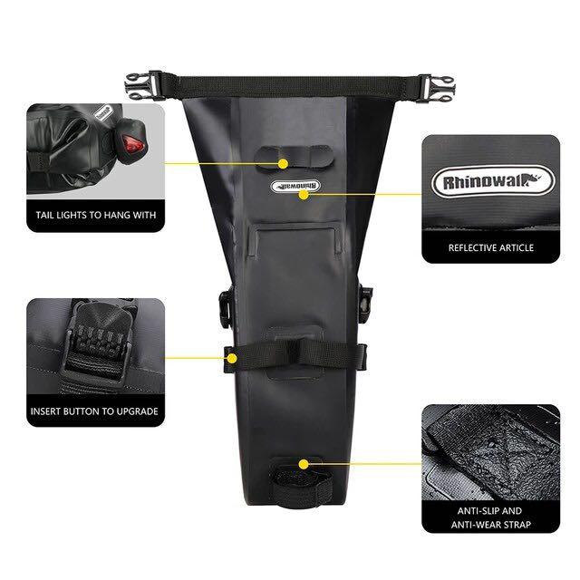 Rhinowalk Bike Tail Bag Large Capacity Waterproof Velcro Installation Rear Bike Bag