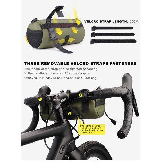 Rhinowalk Multipurpose Bicycle Front Bag Crossbody Bag Large Capacity Velcro Installation