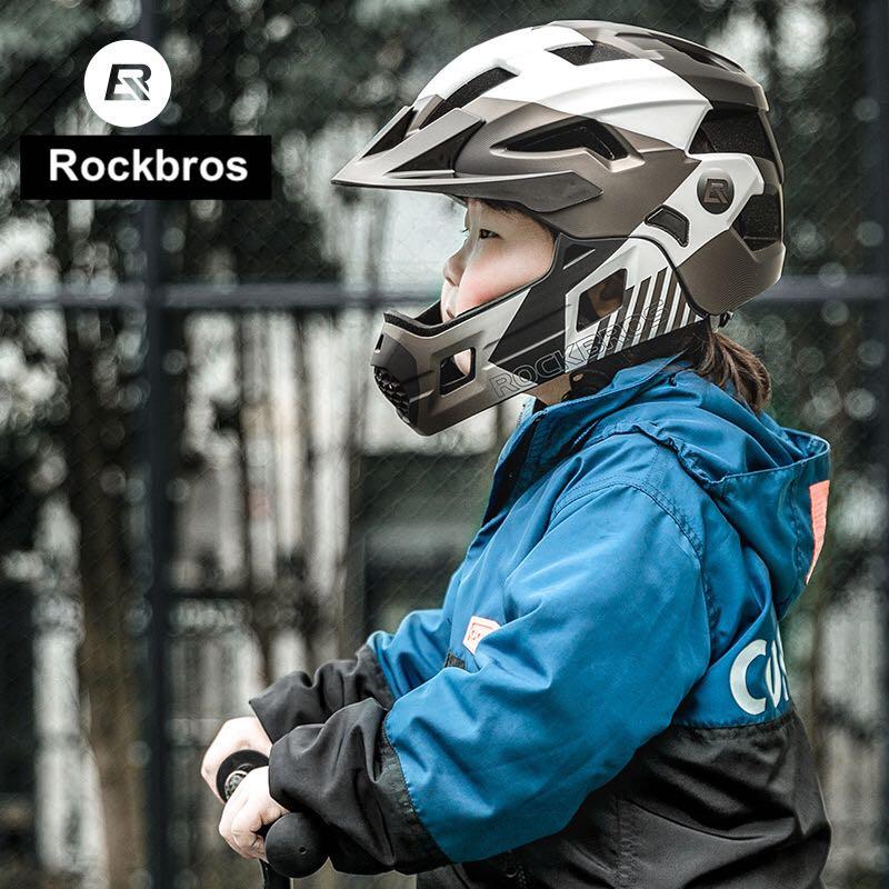 Rockbros casque enfant amovible 2 en 1 avec feu arrière vélo balance vélo scooter