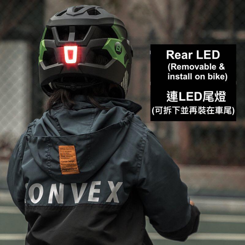 Rockbros casque enfant amovible 2 en 1 avec feu arrière vélo balance vélo scooter