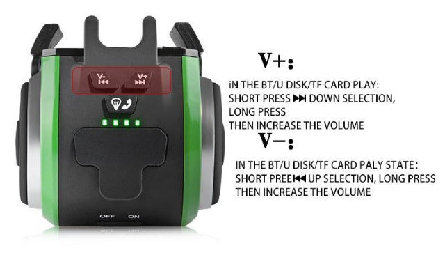 Rockbros – éclairage de vélo 5 en 1, haut-parleur, son, support de téléphone portable, batterie externe, Bluetooth multifonction, accessoire de vélo intelligent 