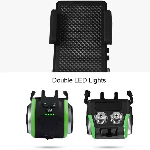 Rockbros – éclairage de vélo 5 en 1, haut-parleur, son, support de téléphone portable, batterie externe, Bluetooth multifonction, accessoire de vélo intelligent 