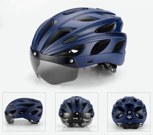 Casque de vélo de route Rockbros avec lunettes magnétiques disponible en 4 couleurs 