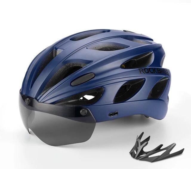 Casque de vélo de route Rockbros avec lunettes magnétiques disponible en 4 couleurs 