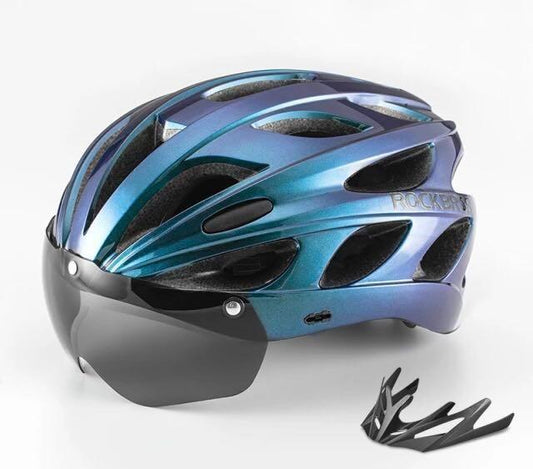 Casque de vélo de route Rockbros avec lunettes magnétiques disponible en 4 couleurs 