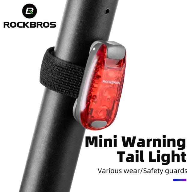 Rockbros – feu arrière de vélo polyvalent, feu arrière pour casque, sac de vélo 