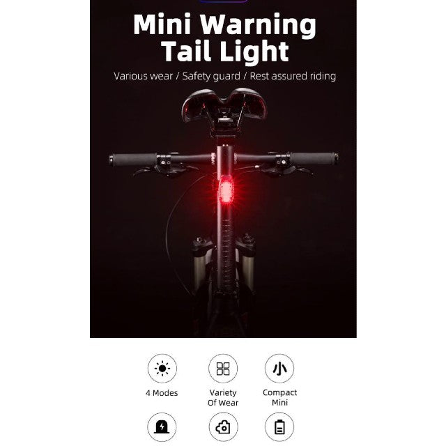 Rockbros – feu arrière de vélo polyvalent, feu arrière pour casque, sac de vélo 