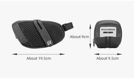 Sac de queue de vélo Rockbros taille moyenne, léger et pratique, fermeture Velcro