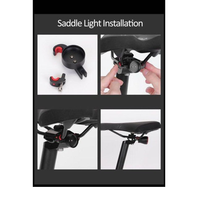 Rockbros Q5 – feu arrière de vélo avec capteur Intelligent, frein (version à double support) 