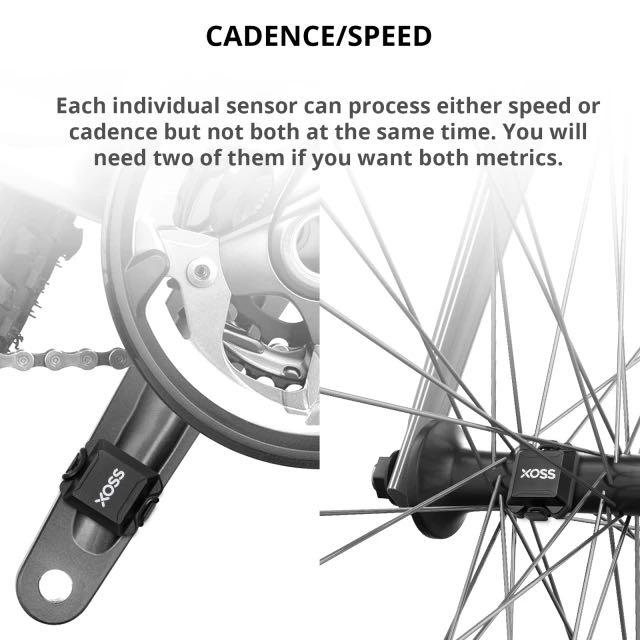 Xoss G+ Walker Capteur d'ordinateur de vélo sans fil Brassard de fréquence cardiaque Ensemble 3 en 1