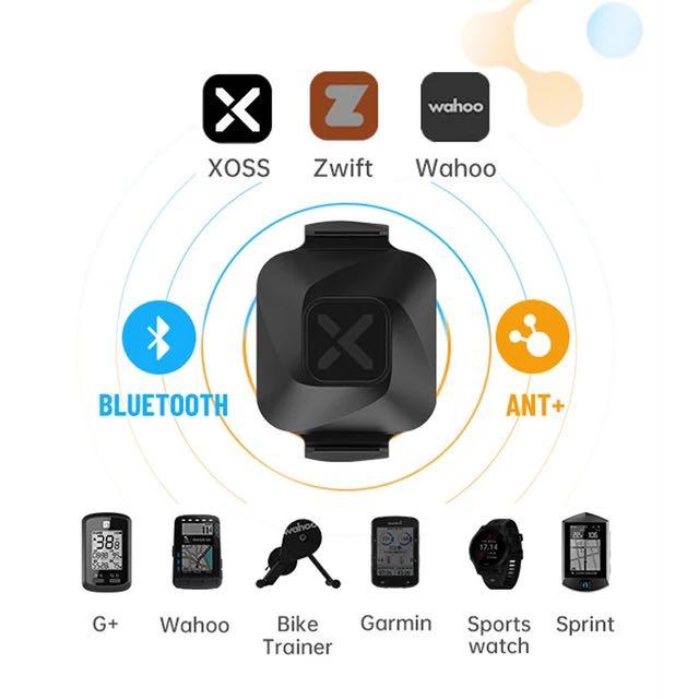 Capteur de cadence/vitesse Xoss Deux bras de fréquence cardiaque avec connectivité Bluetooth ANT+